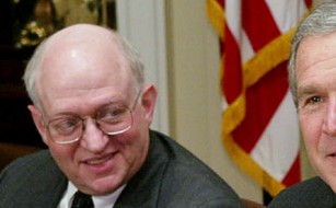 Feldstein smiles at one of his star pupils